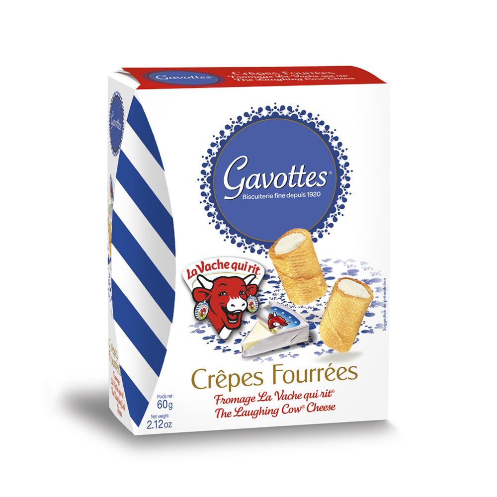Crispy crêpes filled with LA VACHE QUI RIT® cheese - 60gr Pack