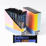 Instabar Sunflower & Blueberry Fruit and Nut Bar - Gluten & Lactose Free - Pack of 10 x 35g Bars