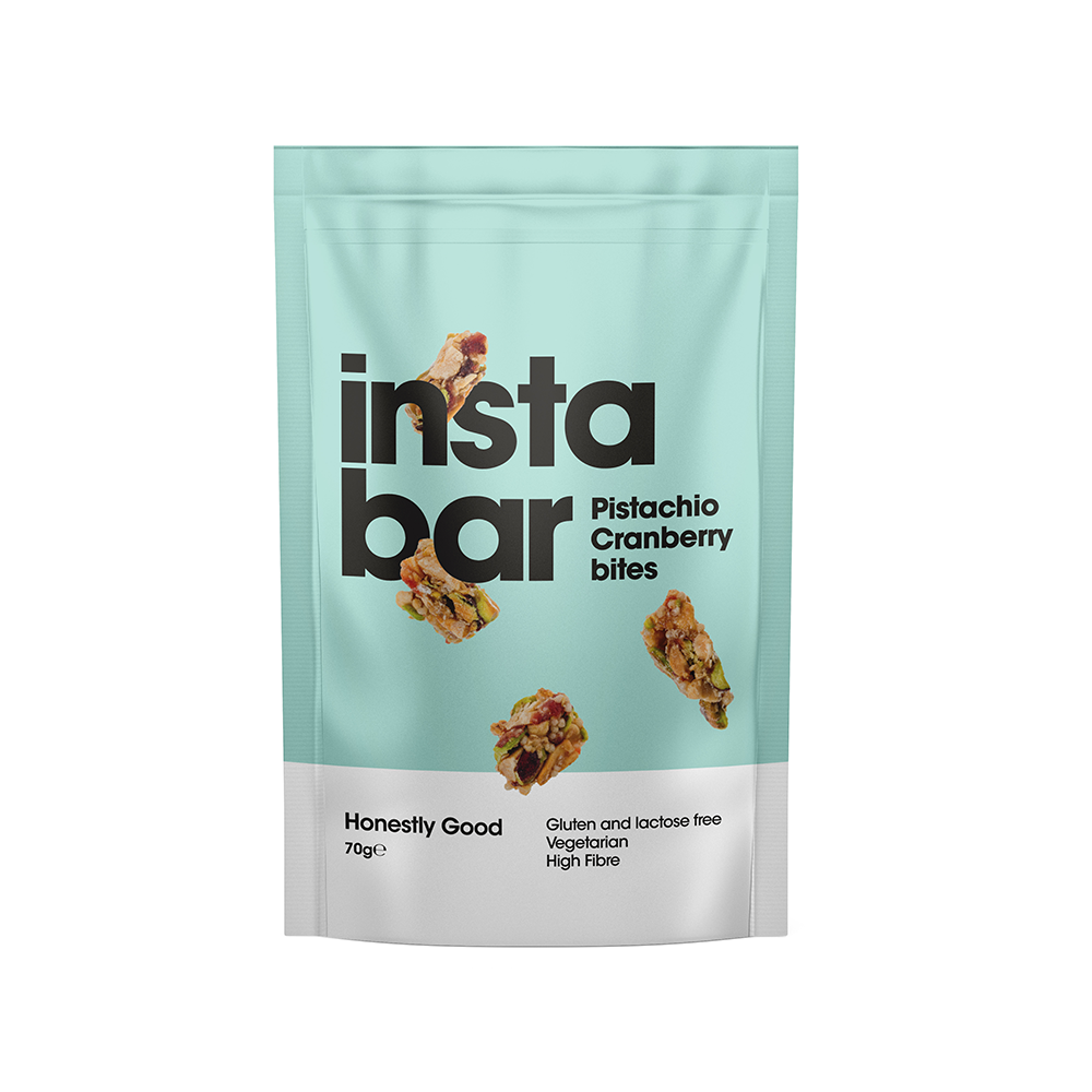 Instabites Pistachio & Cranberry Bites - Gluten & Lactose Free - 70g Bag
