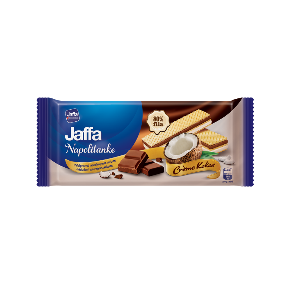 Jaffa Wafers with Milk Chocolate & Coconut Filling - 187 gr Pack