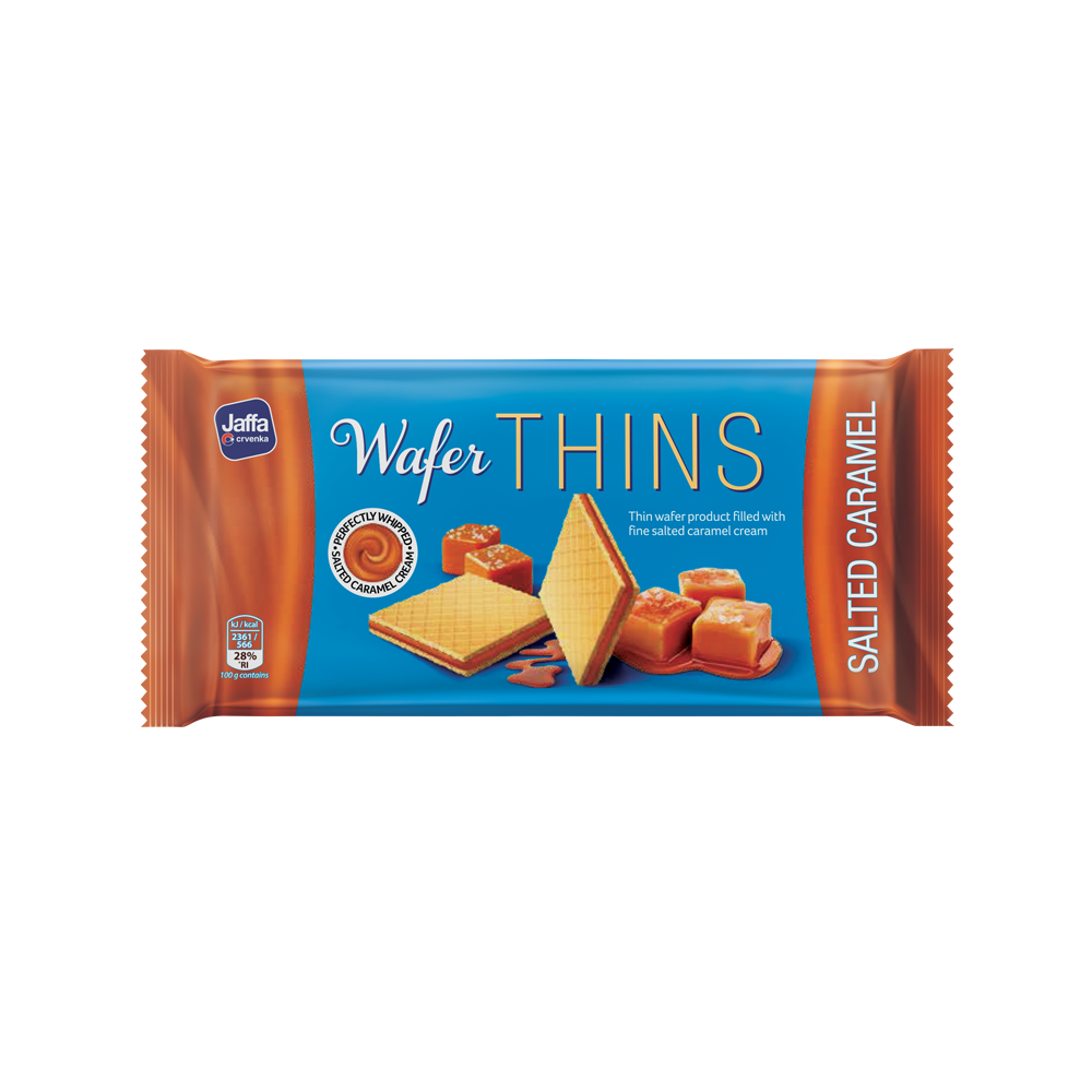 Jaffa Wafer Thins with Salted Caramel Filling - 125 gr Pack