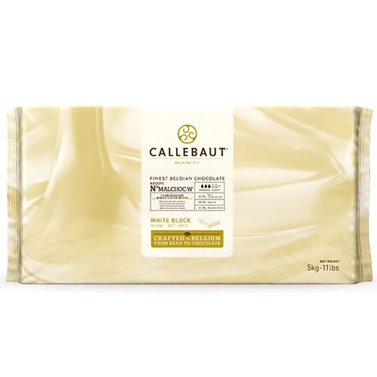 Malchoc-W sugar free white chocolate 30.7%, finest Belgian chocolate, Callebaut Belgium, 5 kg block 