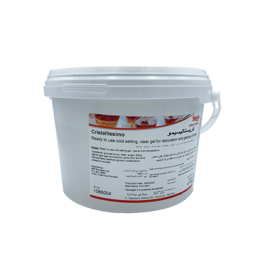 Siebin,Clear Setting Glazing Gel, CRISTALLISSIMO - 4kg Bucket